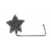 Bag Hanger - Rhinestone Star - Black - BH-GB1291BD